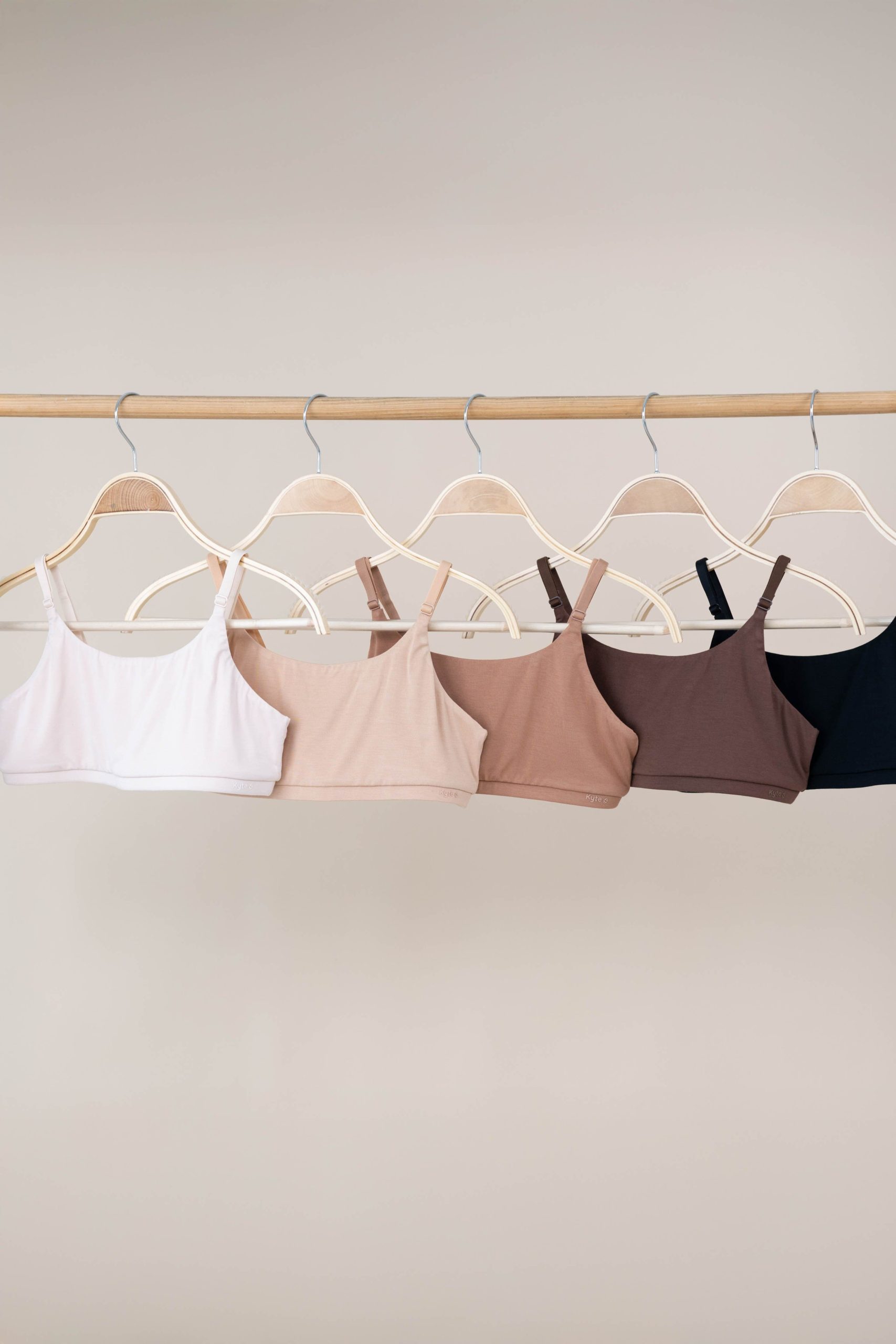 Women's Scoop Neck Bralette in Latte - Image 8