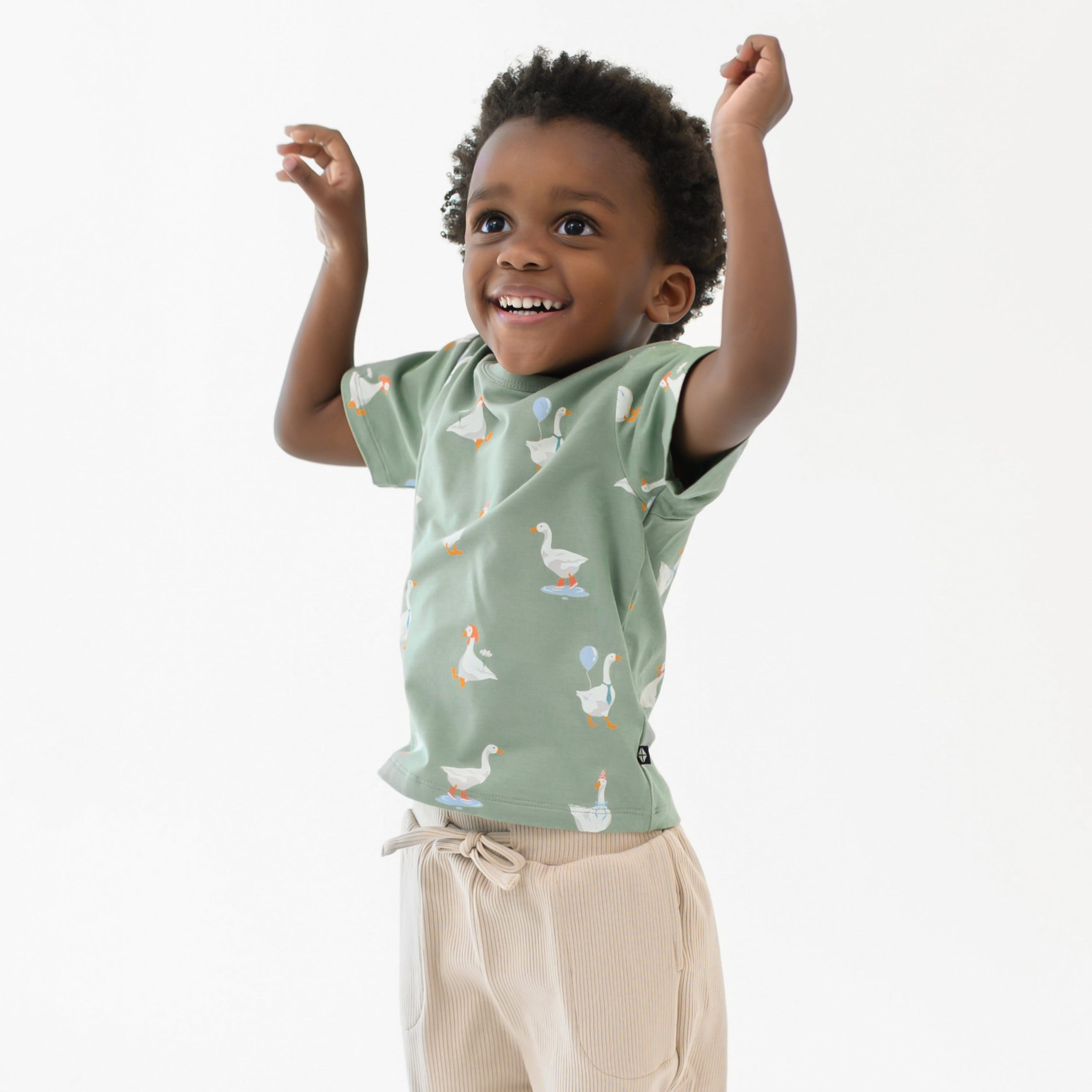 Toddler Basic Tee in Silly Goose - Image 3
