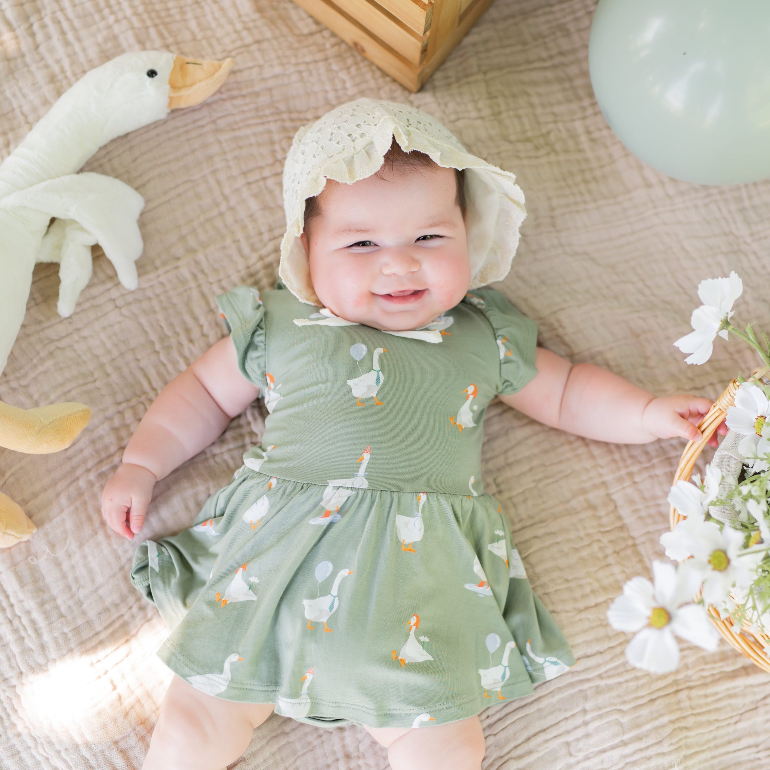 Twirl Bodysuit Dress in Silly Goose - Image 4