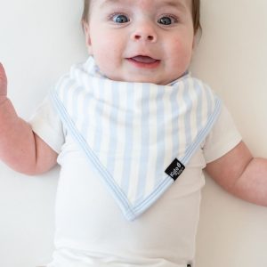 Bib in Small Mist Stripe