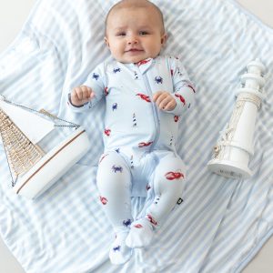 Baby Blanket in Small Mist Stripe 1.0