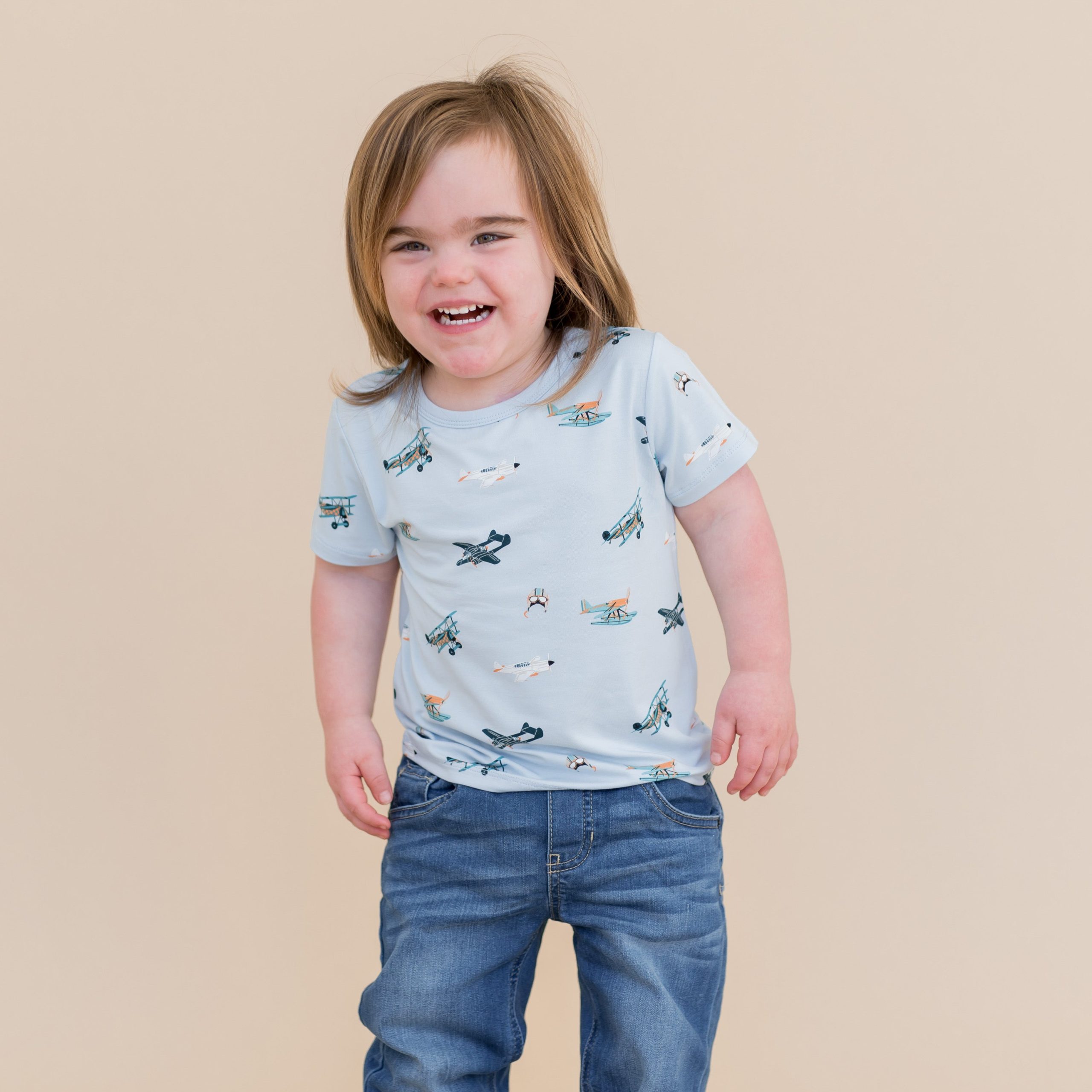 Toddler Basic Tee in Take Off