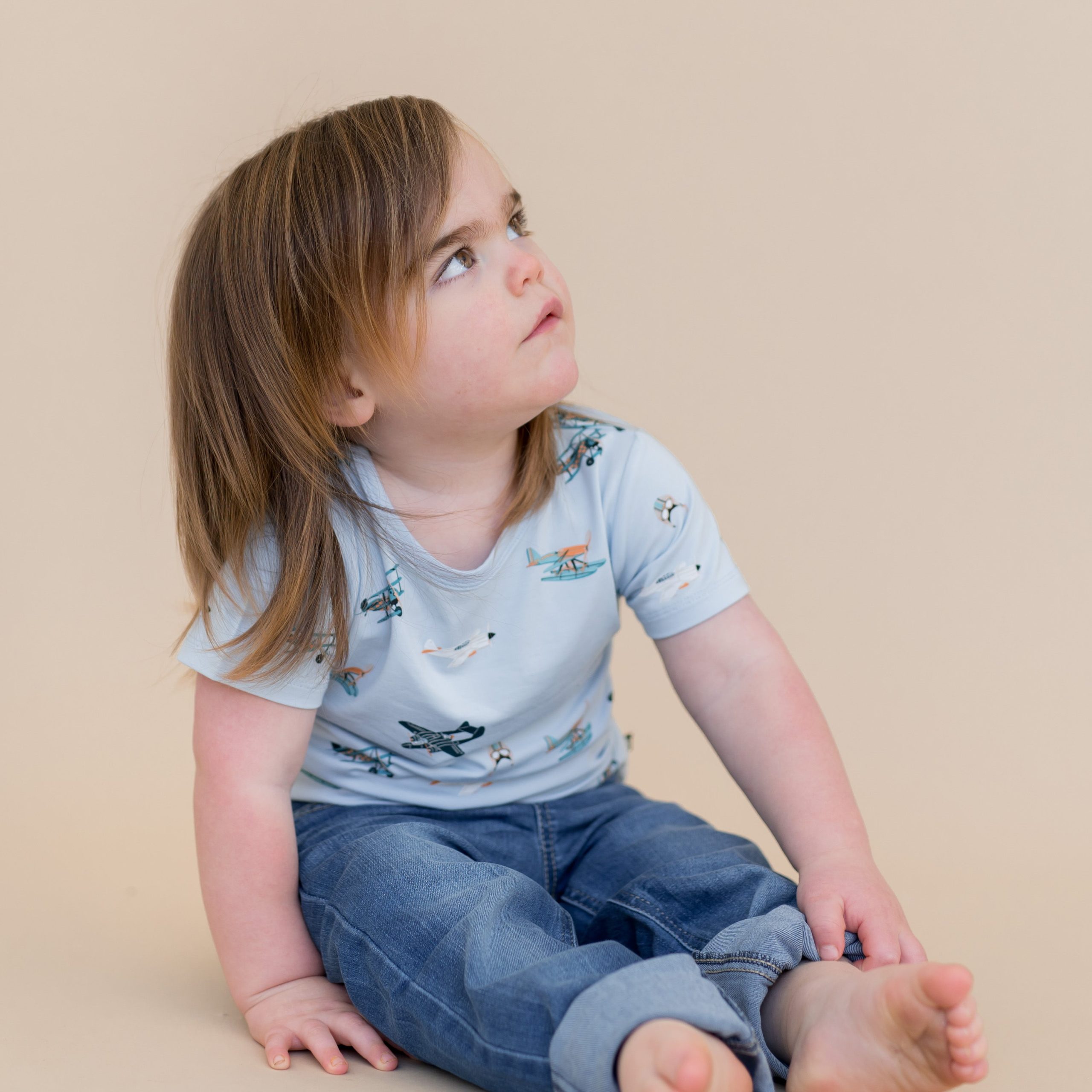 Toddler Basic Tee in Take Off - Image 3