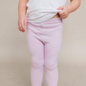 Ribbed Leggings in Thistle