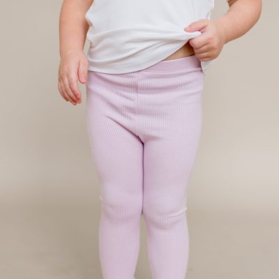 Ribbed Leggings in Thistle