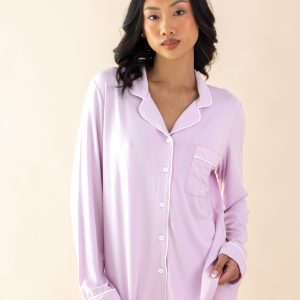 Long-Sleeved Women's Pajama Set in Thistle