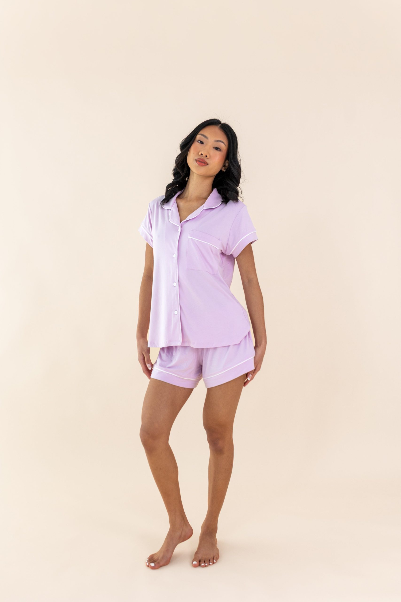 Women's Short Sleeve Pajama Set in Thistle