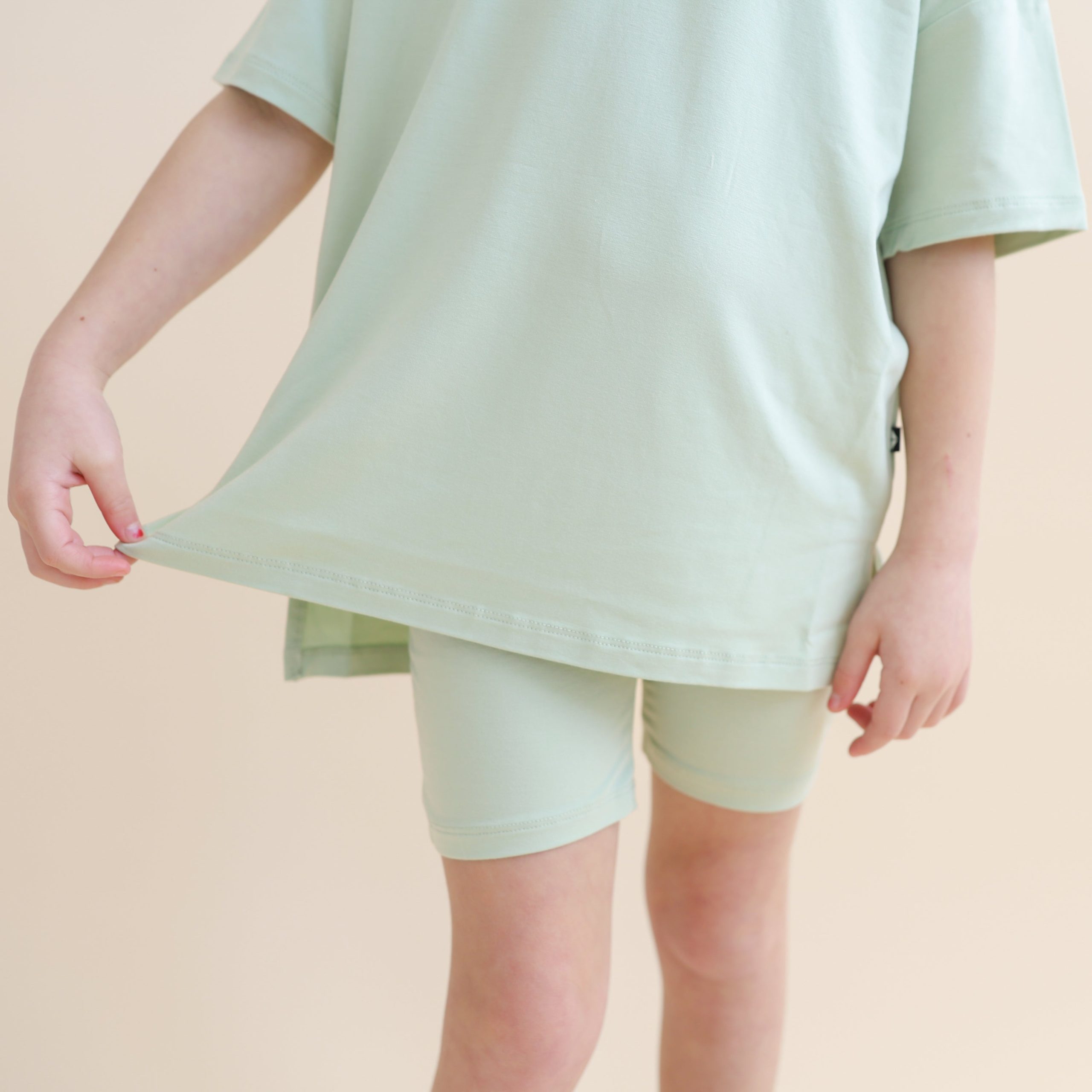 Toddler Biker Short Set in Basil - Image 5