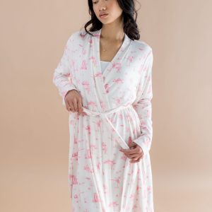 Women's Lounge Robe in Toile Ballet