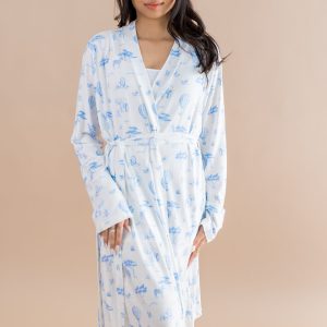 Women's Lounge Robe in Toile Safari