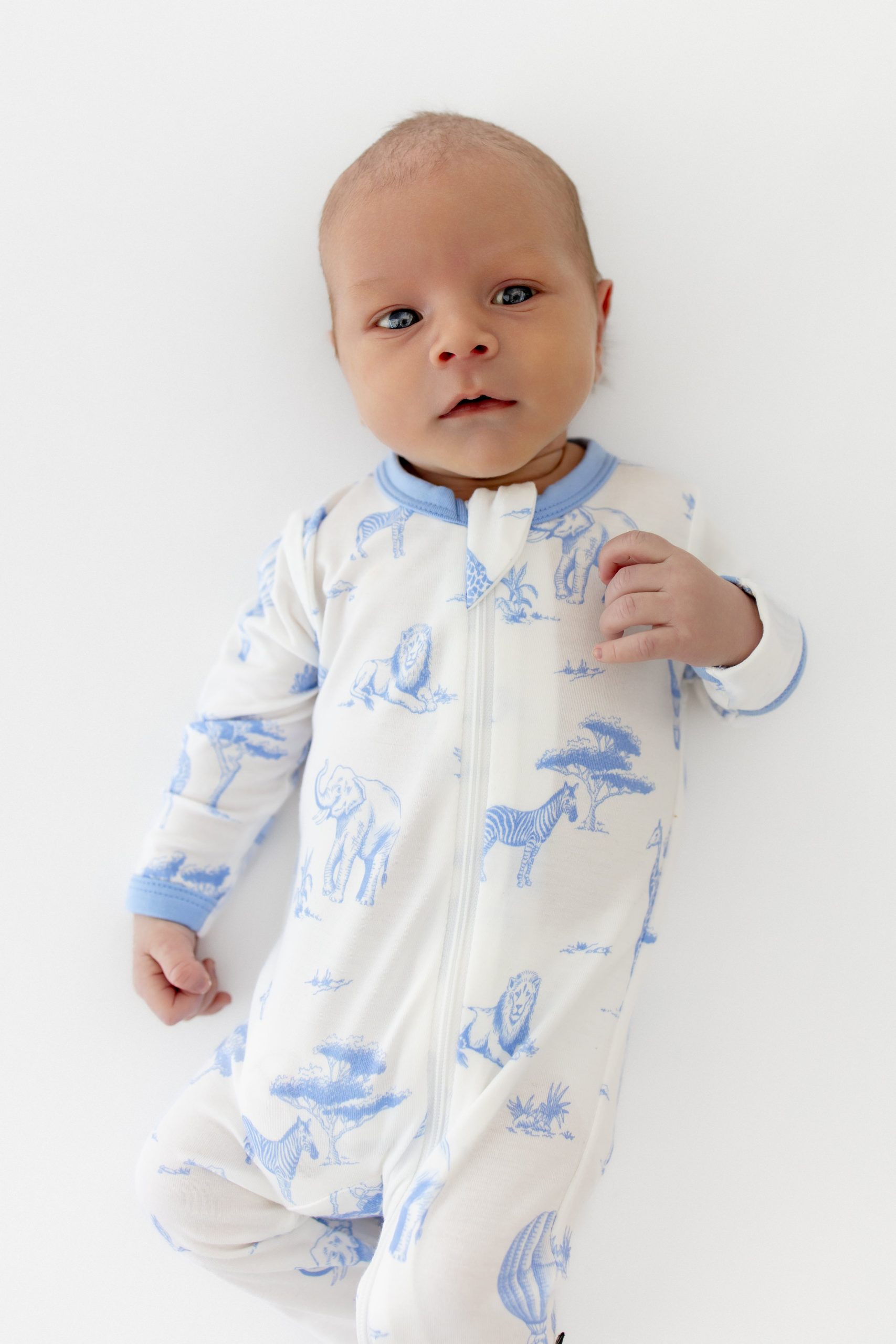 Zippered Footie in Toile Safari - Image 5
