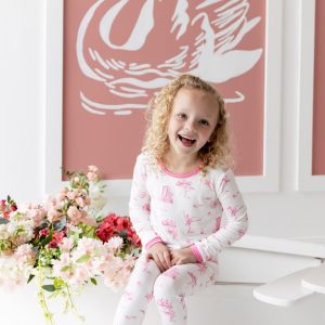 Long Sleeve Pajamas in Toile Ballet