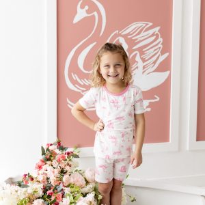 Short Sleeve Pajamas in Toile Ballet