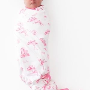 Swaddle Blanket in Toile Ballet