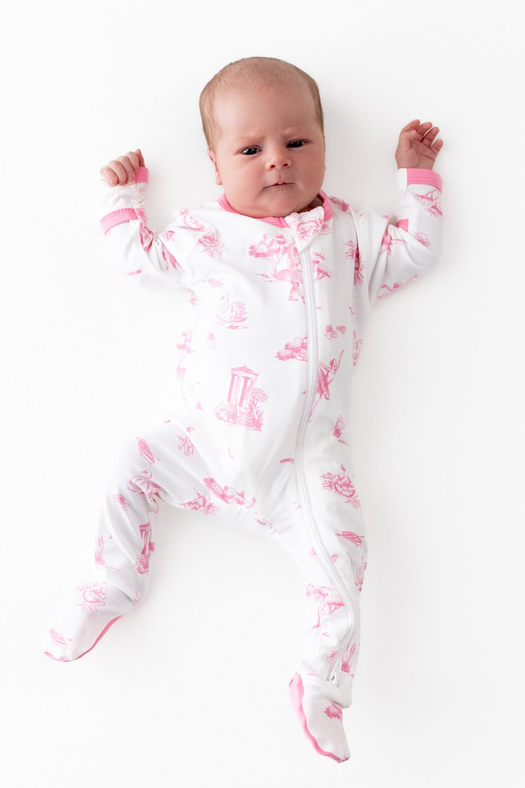 Zippered Footie in Toile Ballet - Image 8