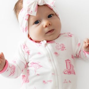 Knotted Bow Headband in Toile Ballet
