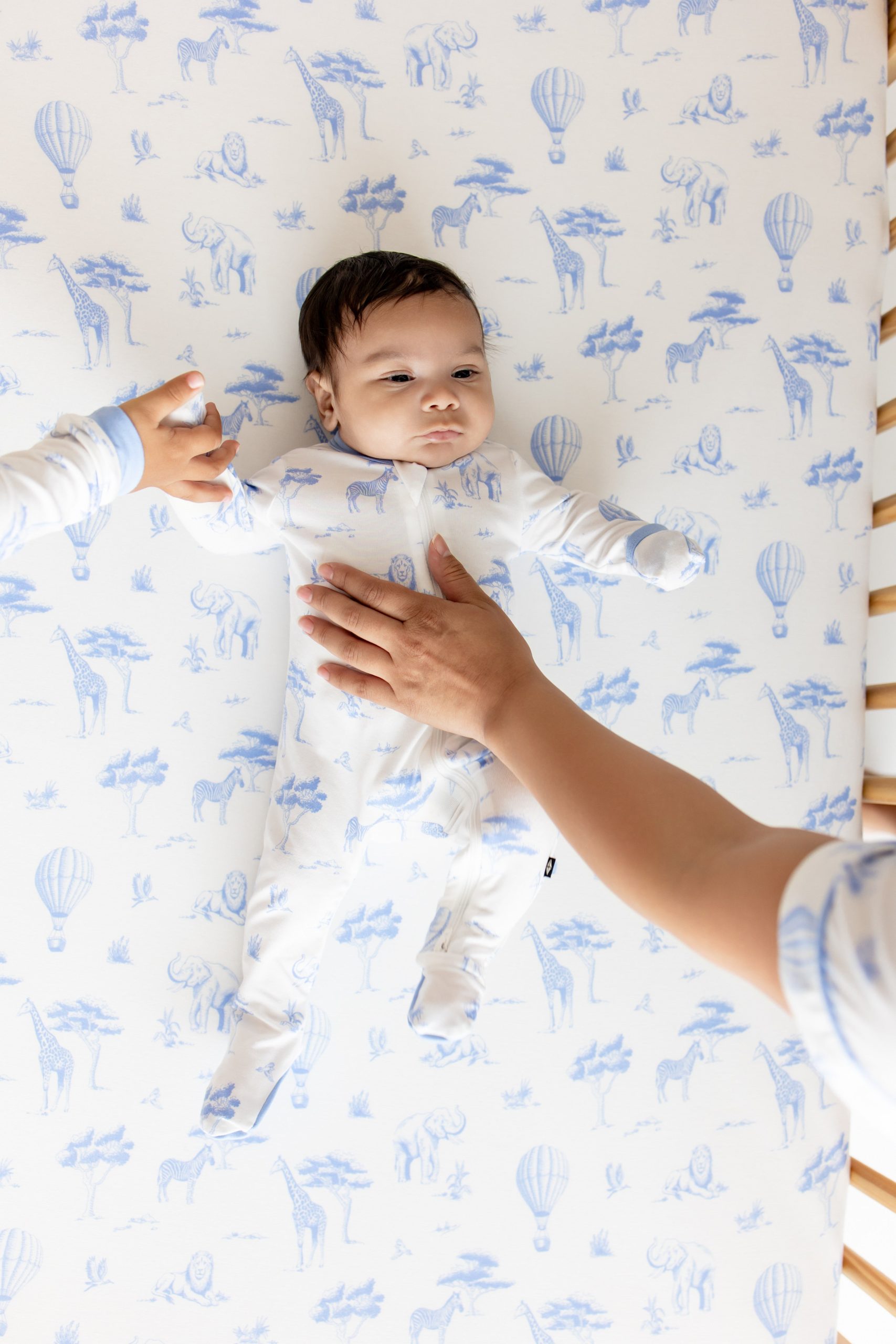 Crib Sheet in Toile Safari - Image 4
