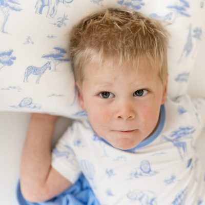 Toddler Pillowcase in Toile Safari