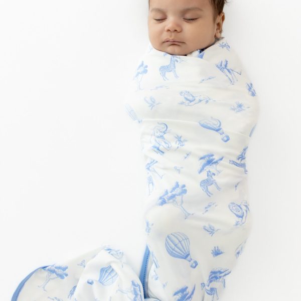 Swaddle Blanket in Toile Safari