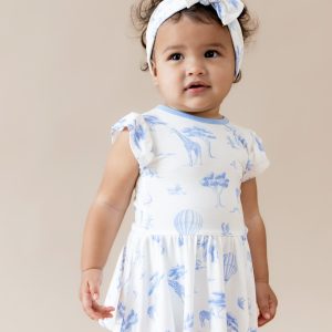 Twirl Bodysuit Dress in Toile Safari