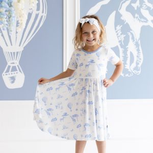 Twirl Dress in Toile Safari