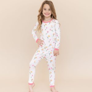 Long Sleeve Pajamas in Tulip