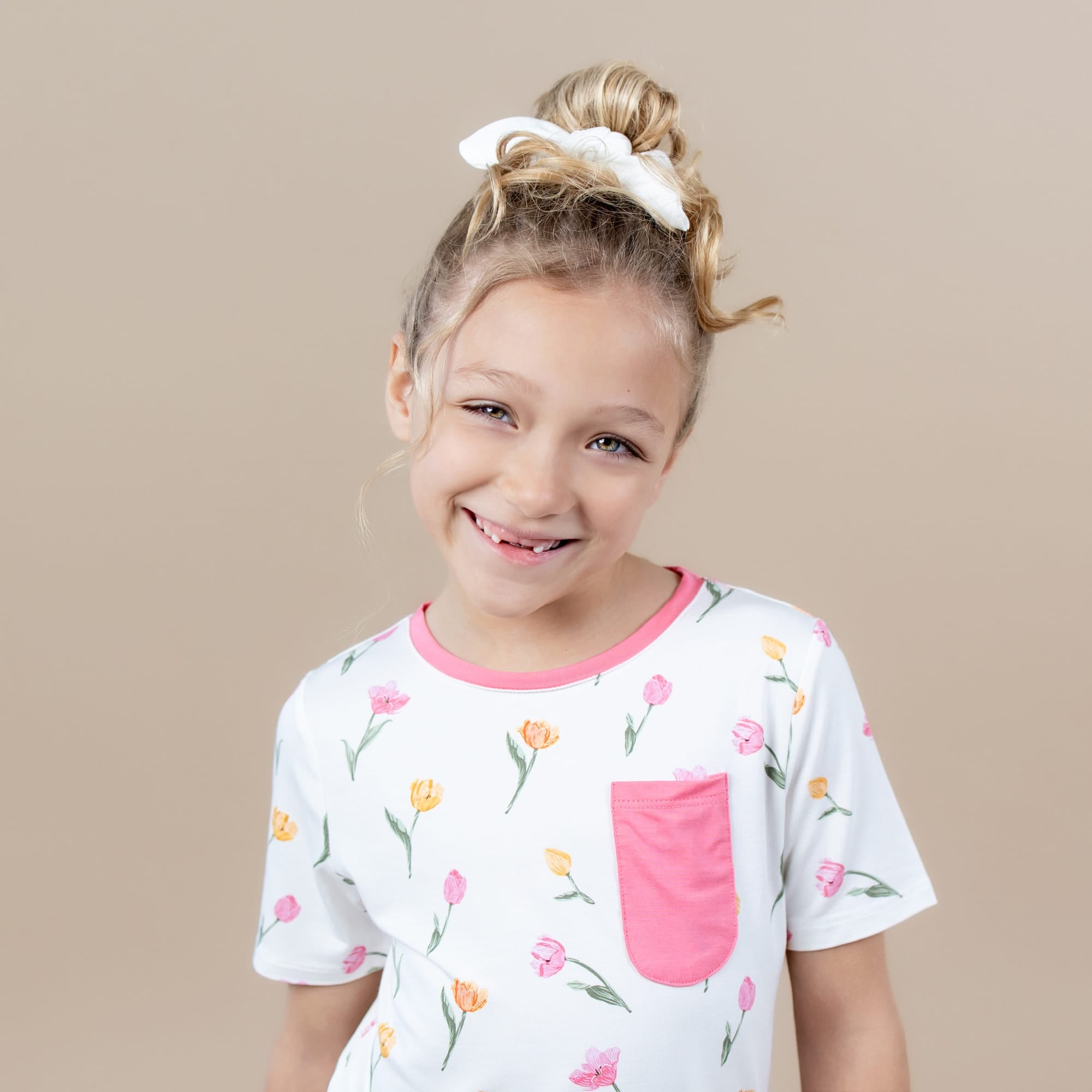 Toddler Crew Neck Tee in Tulip - Image 3