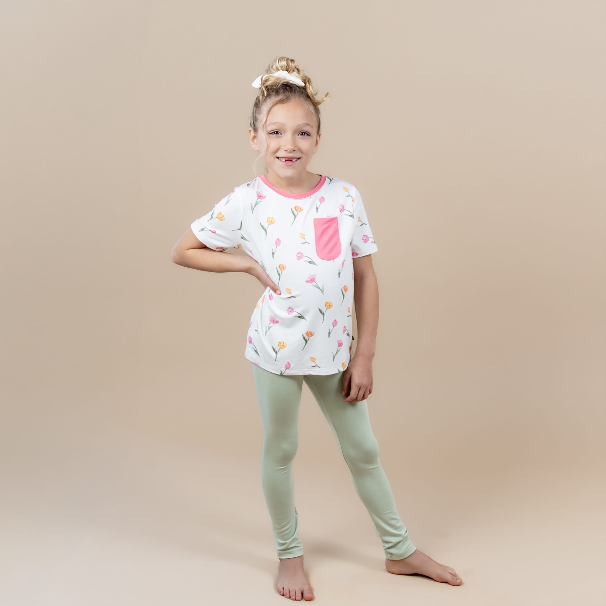 Toddler Crew Neck Tee in Tulip - Image 4