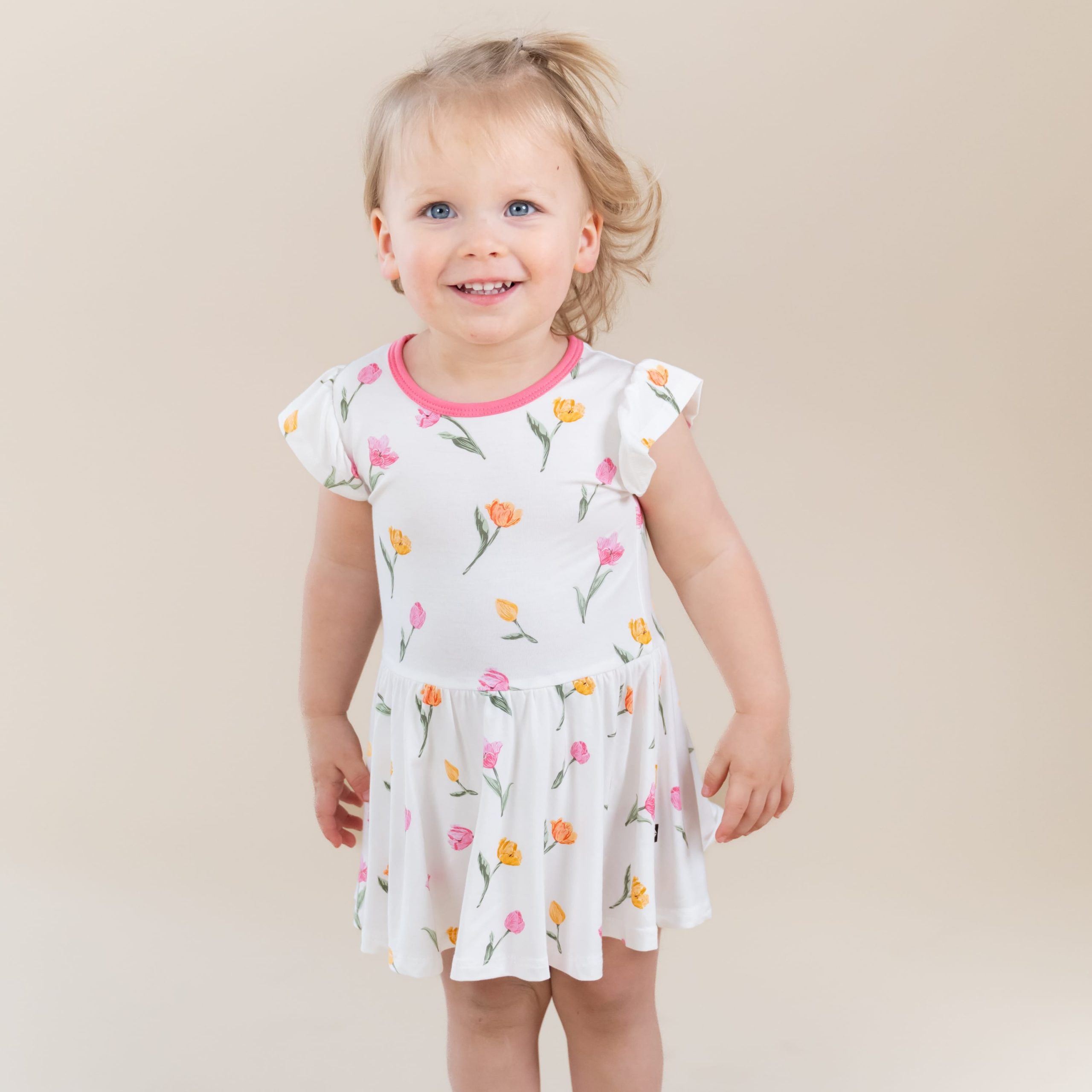 Twirl Bodysuit Dress in Tulip - Image 4