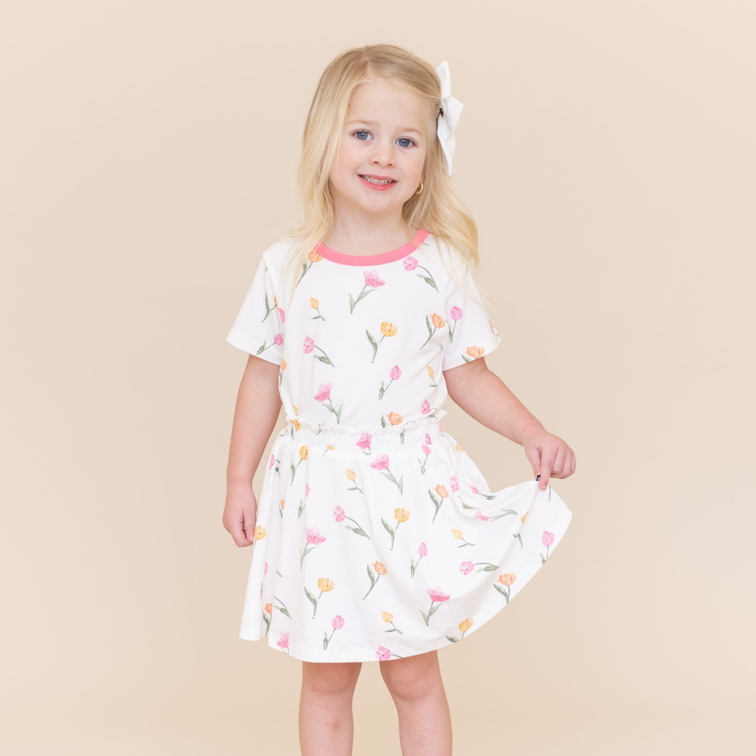Toddler Basic Tee in Tulip - Image 3