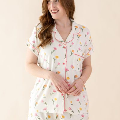 Women's Short Sleeve Pajama Set in Tulip