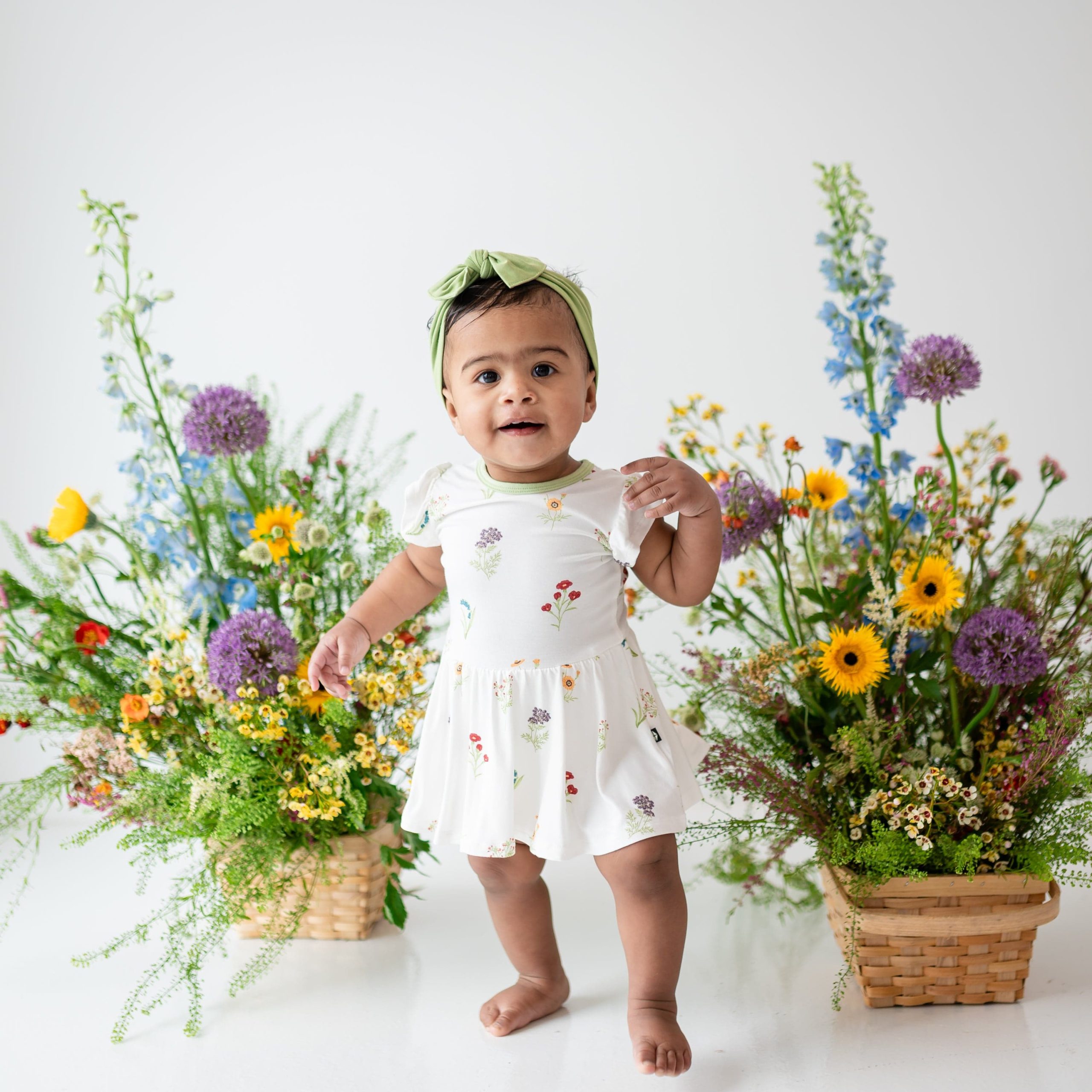 Twirl Bodysuit Dress in Wildflower - Image 4