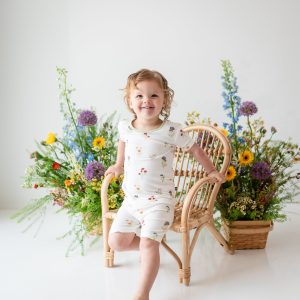 Short Sleeve Pajamas in Wildflower