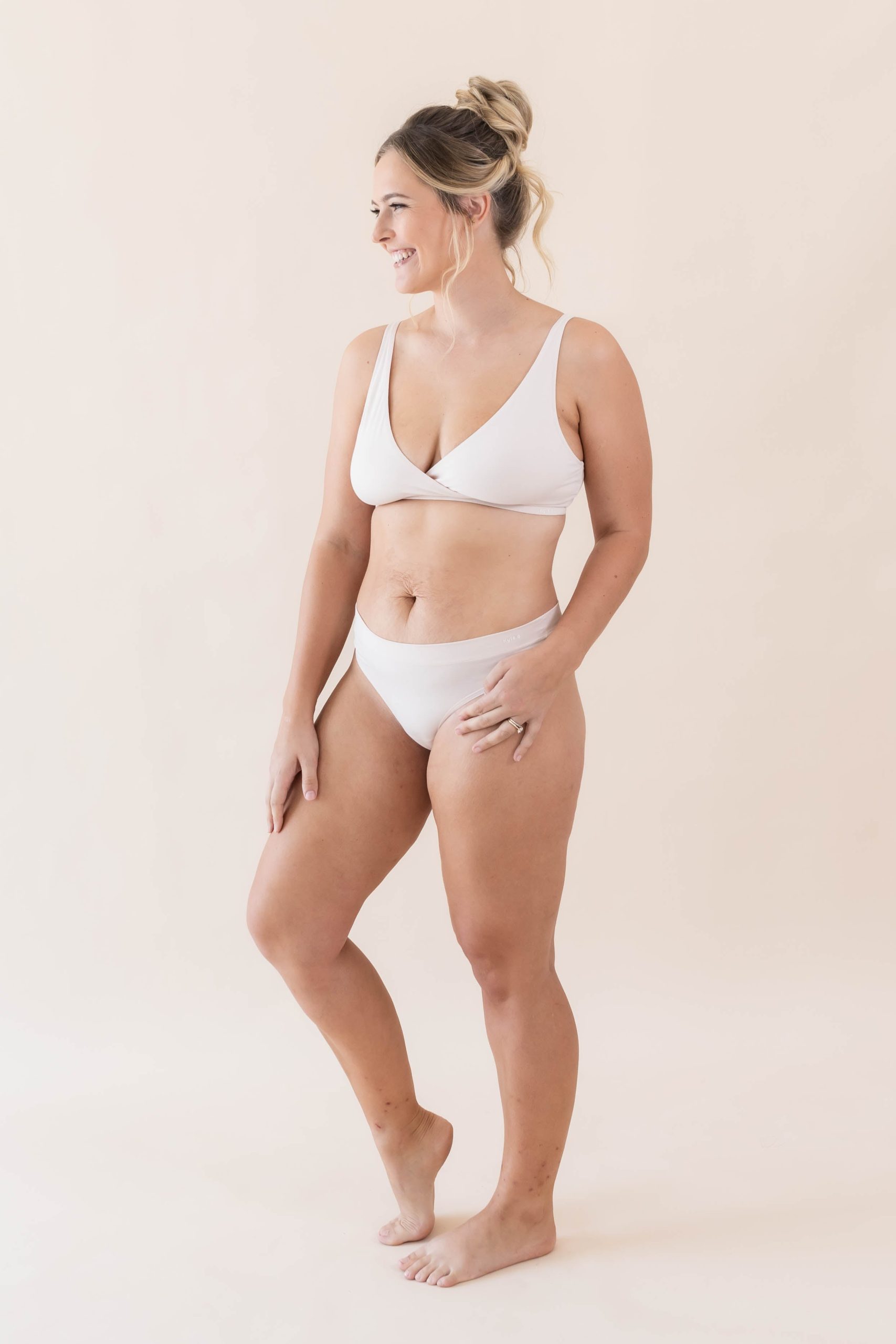 Women's Cross Front Bralette in Blonde - Image 2