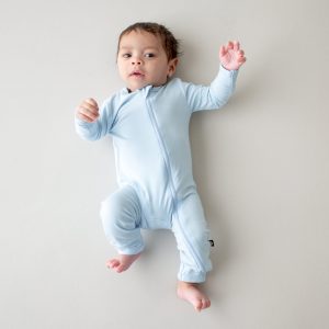 Zippered Romper in Breeze
