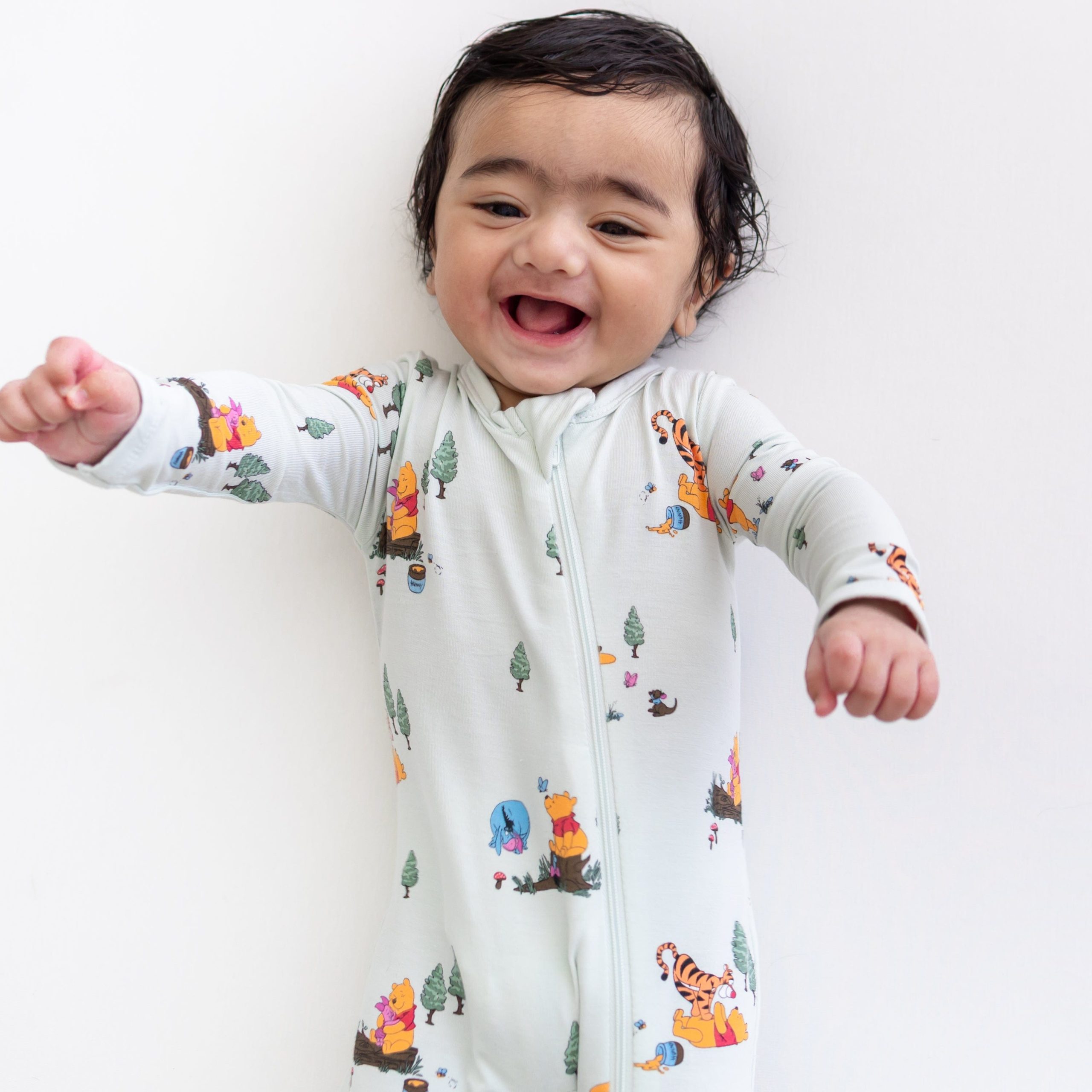 Zippered Romper in Winnie the Pooh Hundred Acre Wood - Image 3