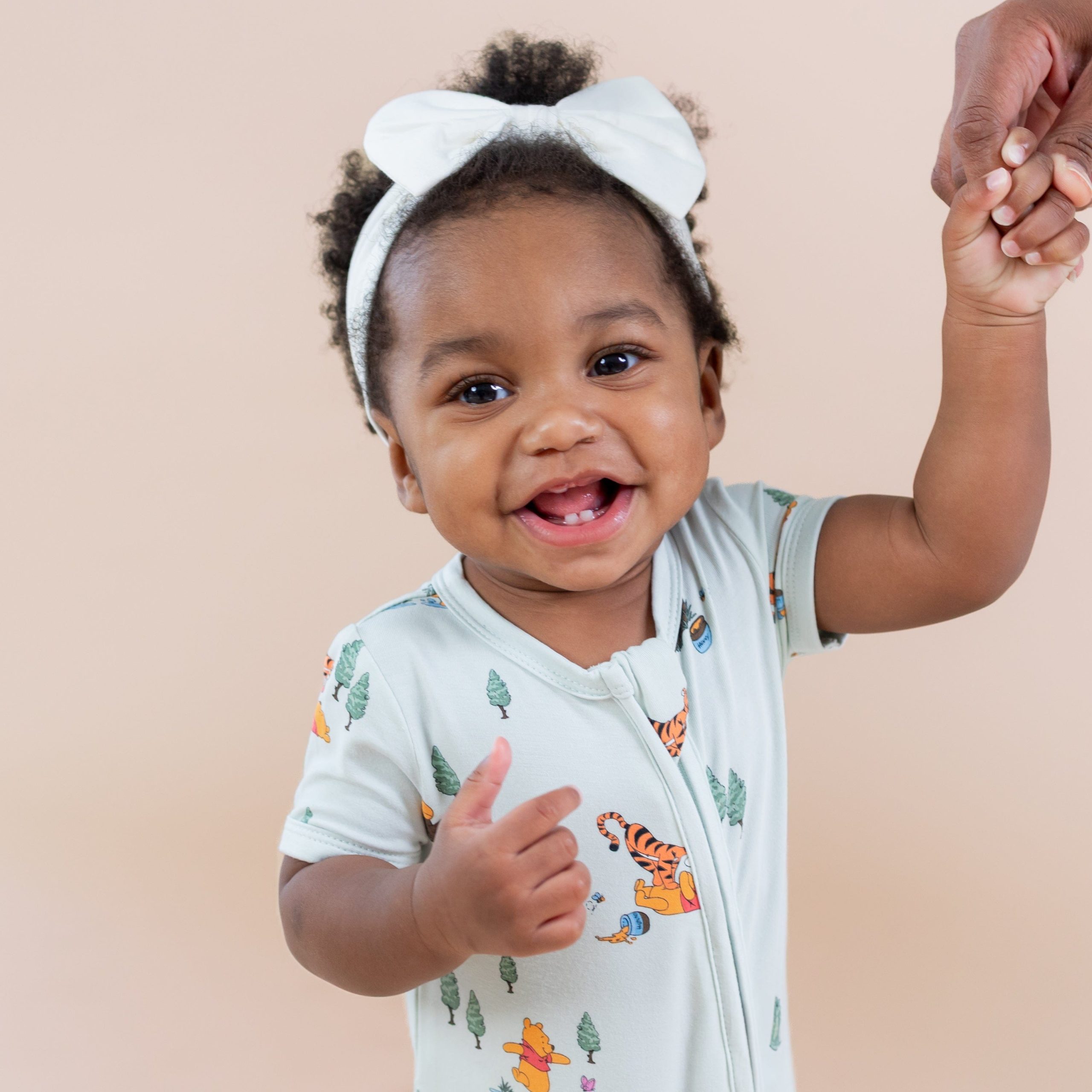 Zipper Shortall Romper in Winnie the Pooh Hundred Acre Wood - Image 4
