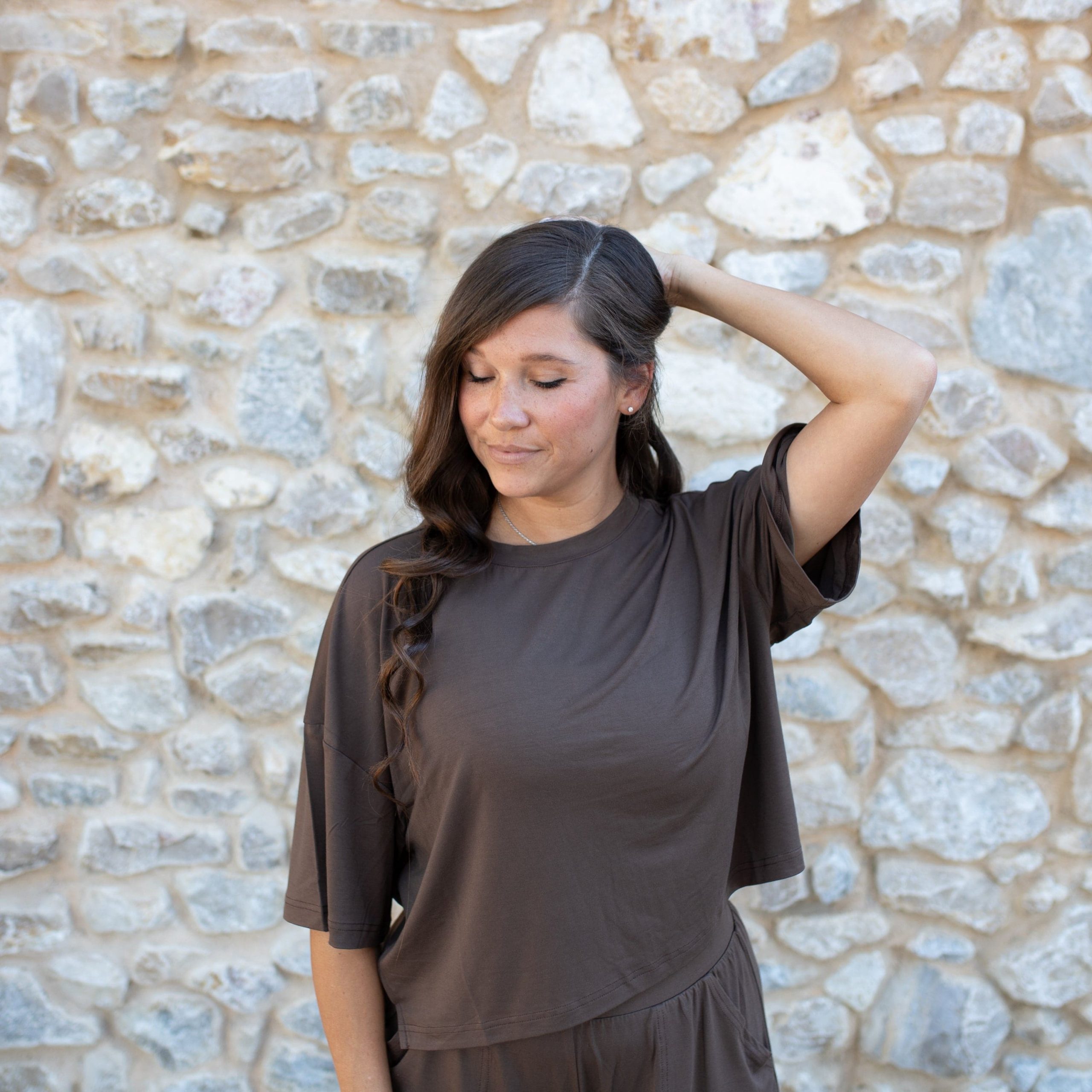Women's Short Sleeve Tee in Espresso