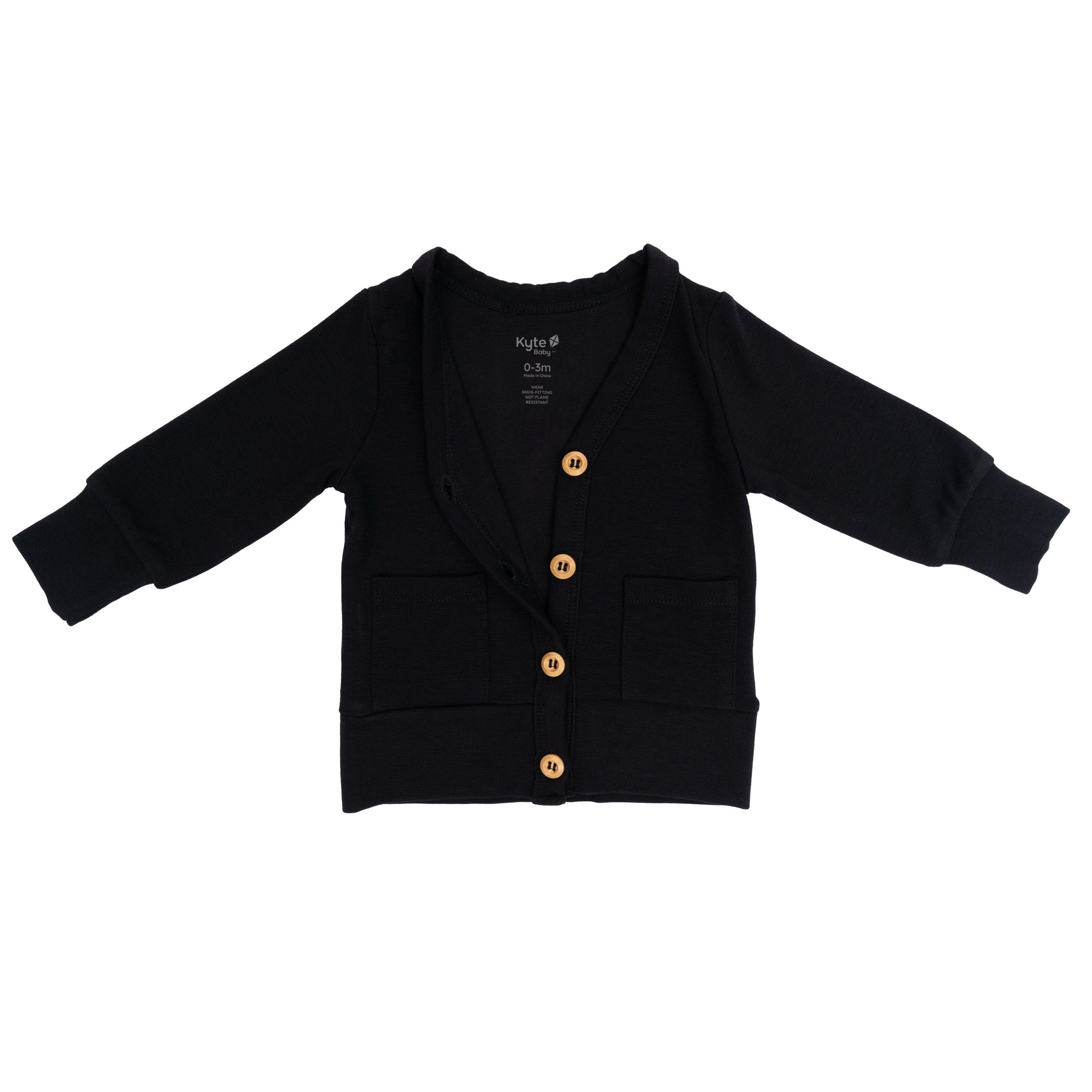 Bamboo Jersey Cardigan in Midnight - Image 3