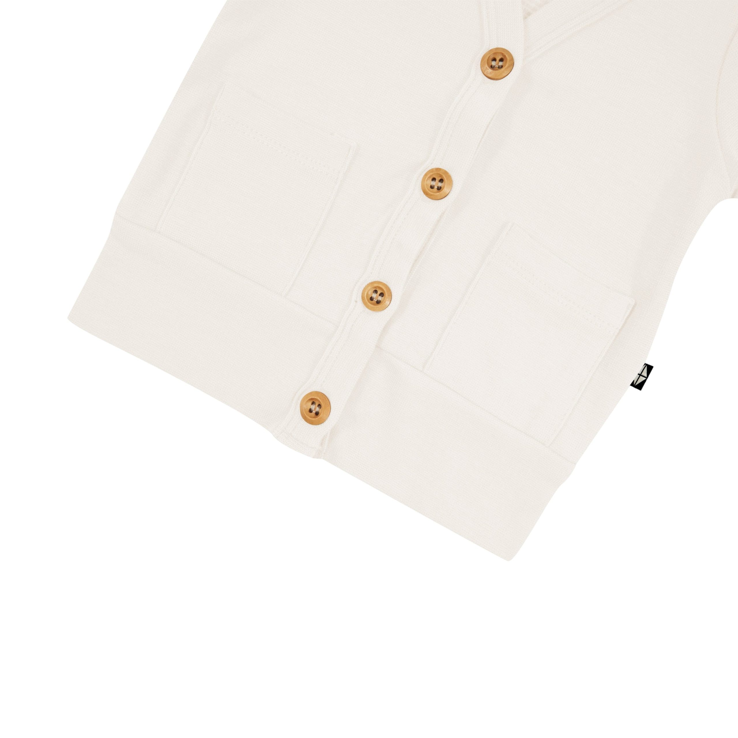 Bamboo Jersey Cardigan in Oat - Image 2