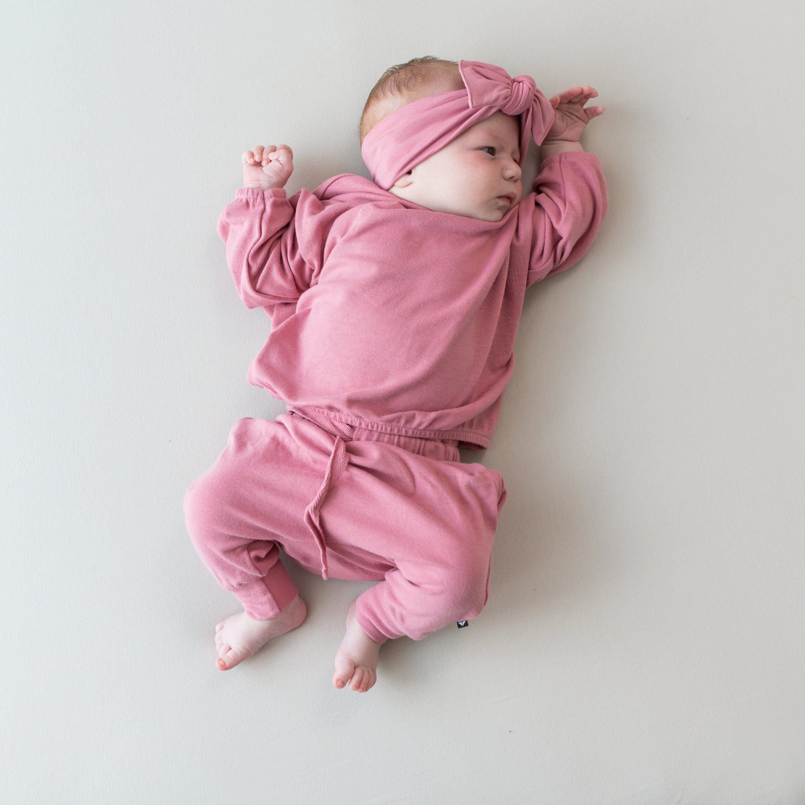 Bamboo Jersey Harem Pants in Apple Blossom - Image 2