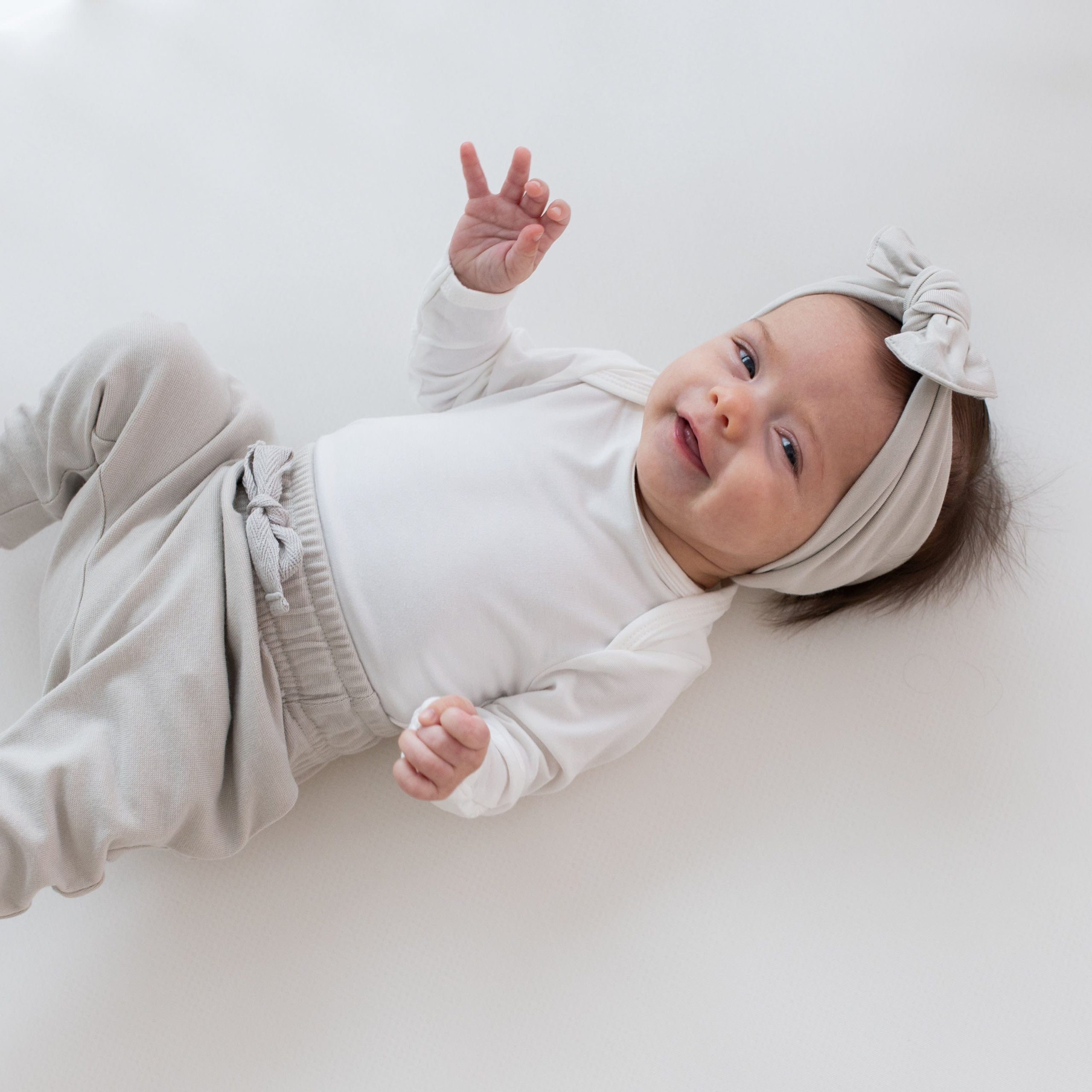 Bamboo Jersey Harem Pants in Oat - Image 3