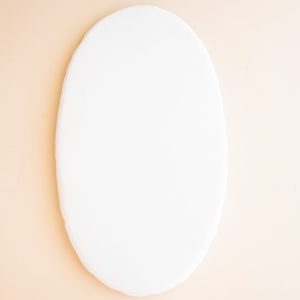 Oval Bassinet Sheet in Cloud