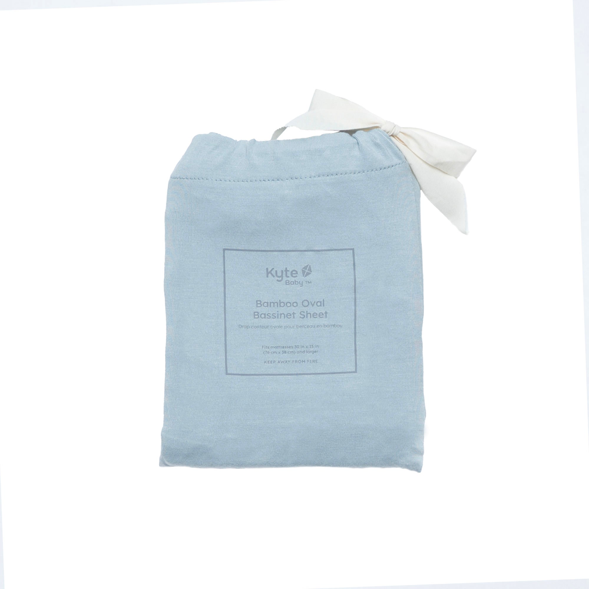 Oval Bassinet Sheet in Fog - Image 2