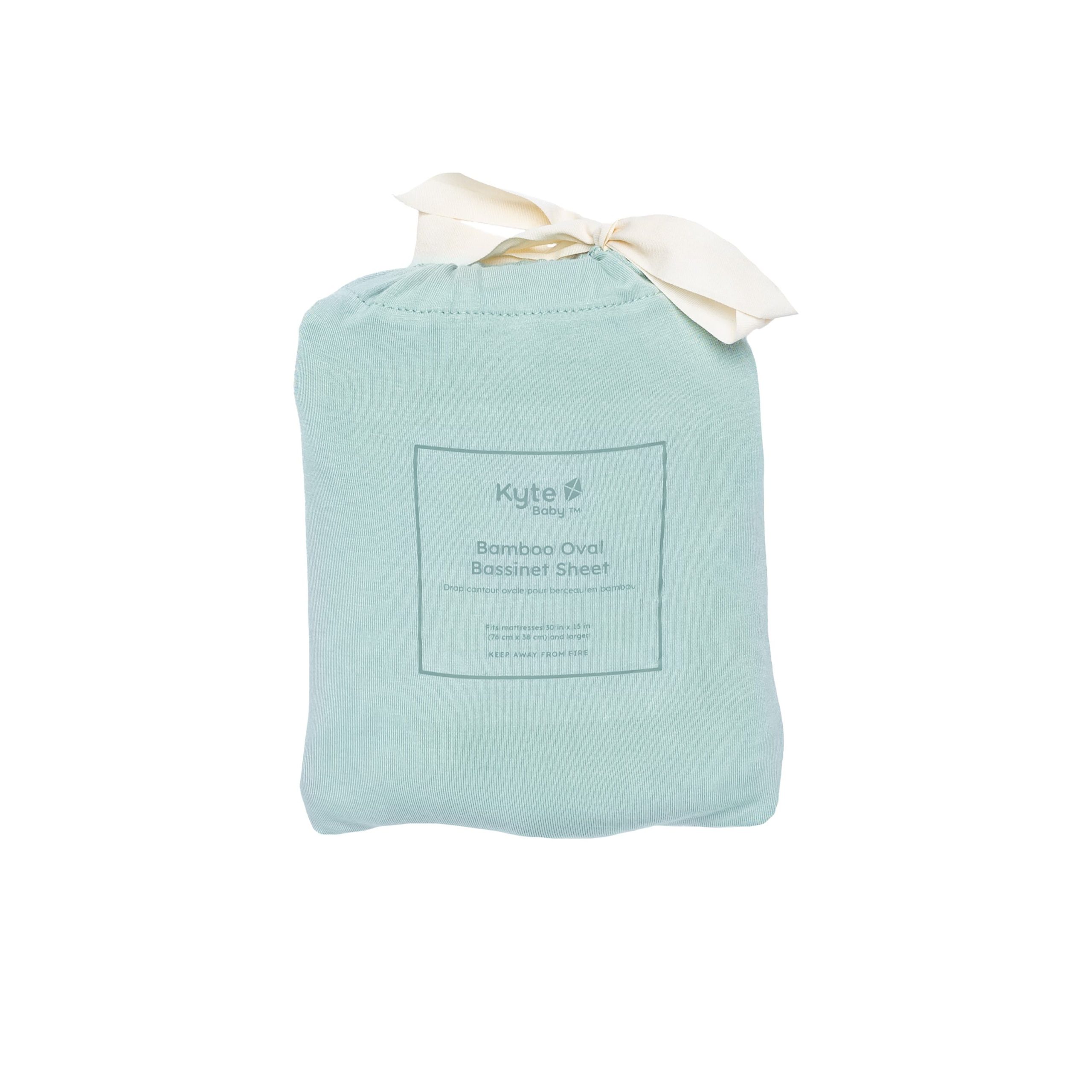 Oval Bassinet Sheet in Sage - Image 3