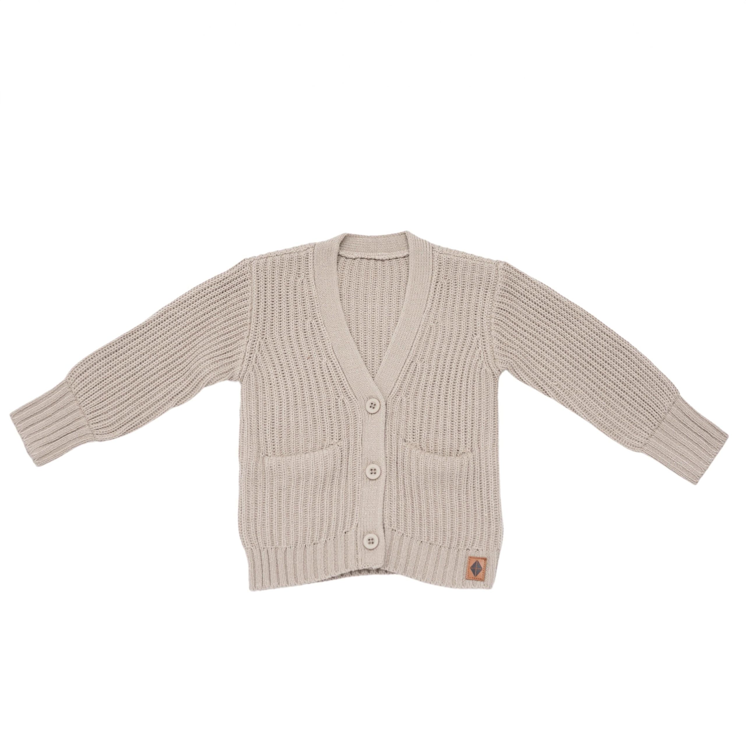 Chunky Knit Oversized Cardigan in Almond - Image 2