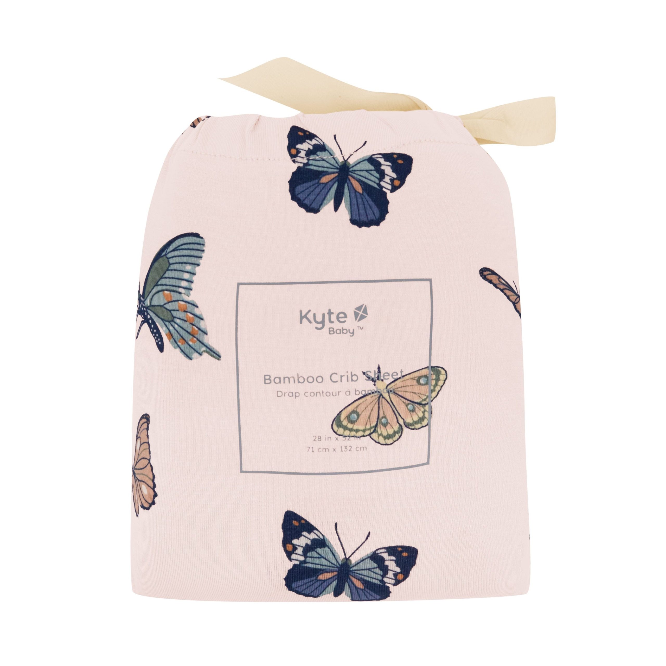 Crib Sheet in Blush Butterfly - Image 4