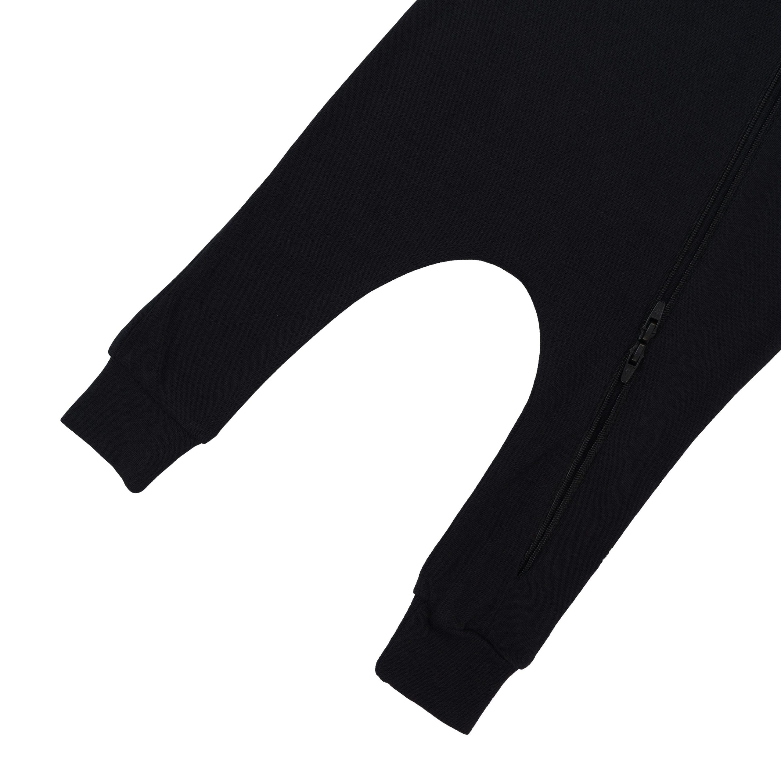 Bamboo Jersey Hooded Zippered Romper in Midnight - Image 3