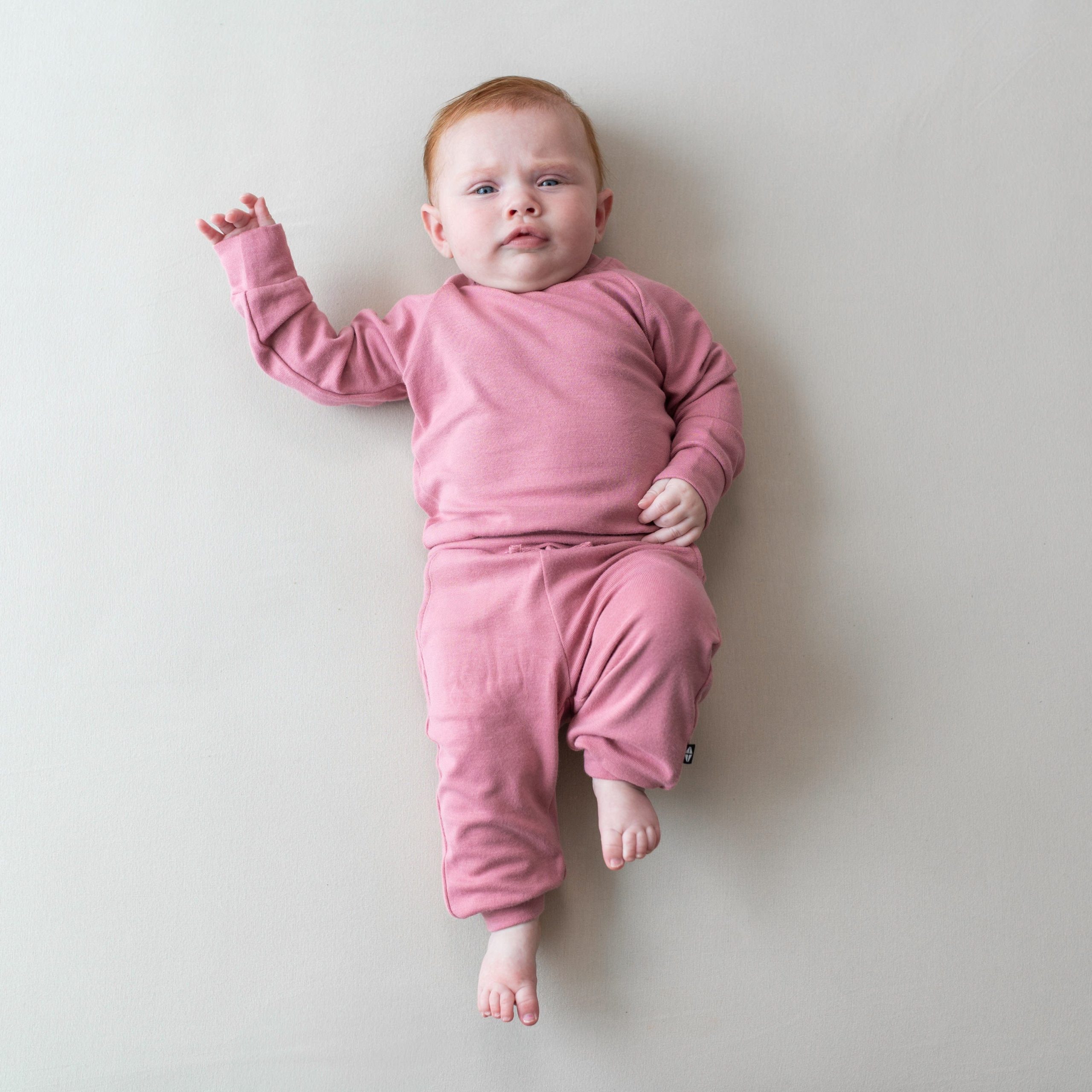 Bamboo Jersey Jogger Set in Apple Blossom - Image 3