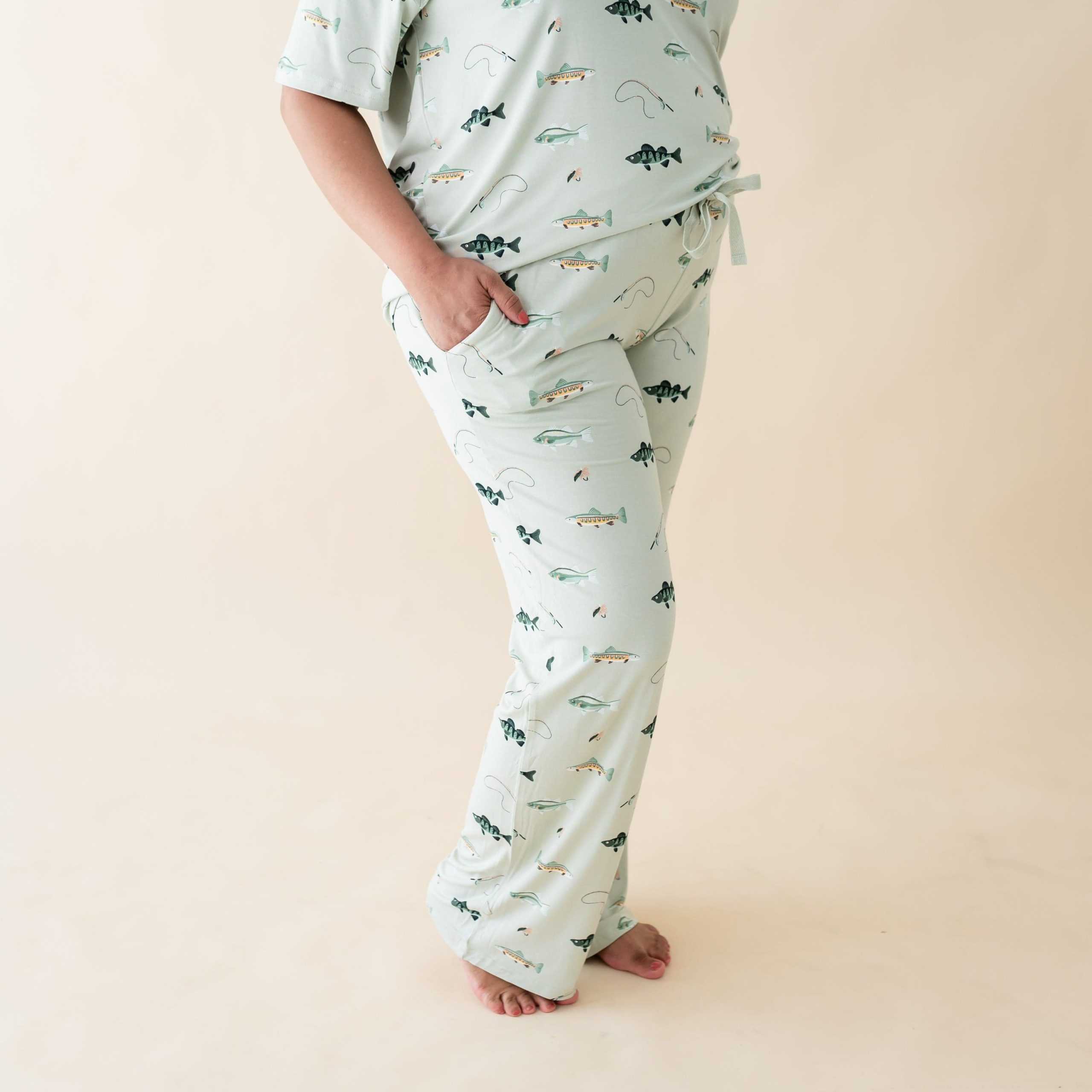 Women's Lounge Pants in Fishing - Image 2